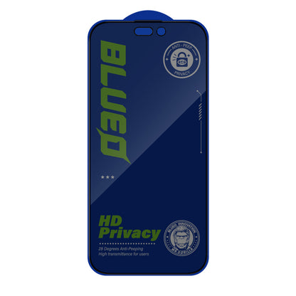 Blueo Anti-Peep personvernsskjermbeskytter for Apple iPhone 18 Pro, herdet glass, heldekkende lim, sett med 5 stk.