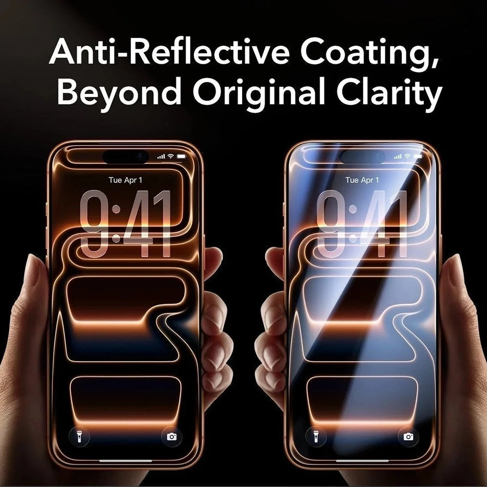 Personvernsbeskyttelsesfilm ESR Armorite Pro UltraFit for Apple iPhone 18 Pro Max, Herdet glass, Full lim, Sett med 3 stk