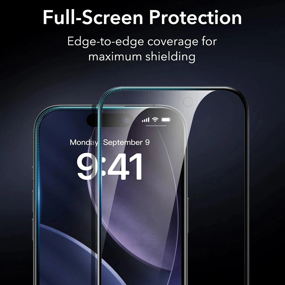 Beskyttelsesfolie Ecran Privacy ESR Armorite UltraFit for Apple iPhone 17 Pro, Herdet Glass, Full Lim, Sett med 3 stykker