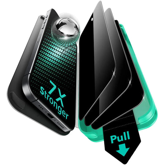 Beskyttelsesfolie Ecran Privacy ESR Armorite UltraFit for Apple iPhone 17, Herdet Glass, Full Lim, Sett med 3 stykker