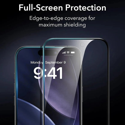 Beskyttelsesfolie Ecran Privacy ESR Armorite UltraFit for Apple iPhone 17, Herdet Glass, Full Lim, Sett med 3 stykker
