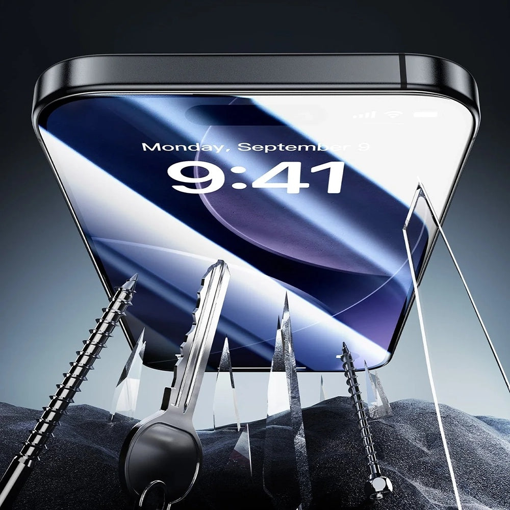 Beskyttelsesfolie Ecran Privacy ESR Armorite UltraFit for Apple iPhone 17, Herdet Glass, Full Lim, Sett med 3 stykker