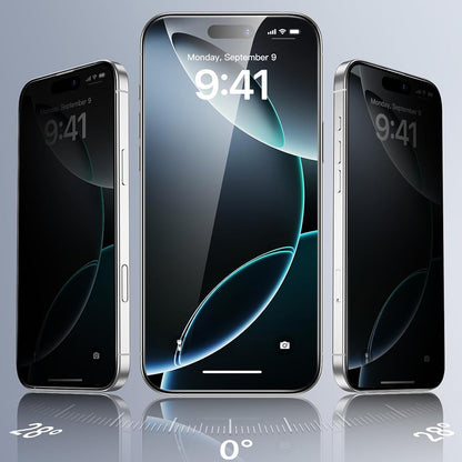 Beskyttelsesfolie Ecran Privacy ESR for Apple iPhone 17 Pro, Herdet Glass, Full Lim, Sett med 3 stykker