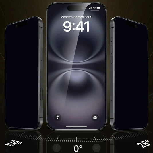 Beskyttelsesfolie Ecran Privacy ESR UltraFit Armorite Pro for Apple iPhone 17 Pro, Herdet Glass, Full Lim, Sett med 3 stykker