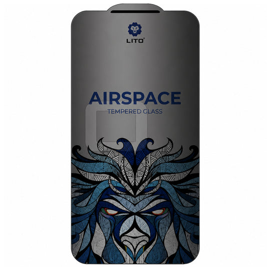 Personvernsbeskyttende skjermfolie Lito Airspace Border for Apple iPhone 18 Pro / 17 Pro, Herdet glass, Full lim