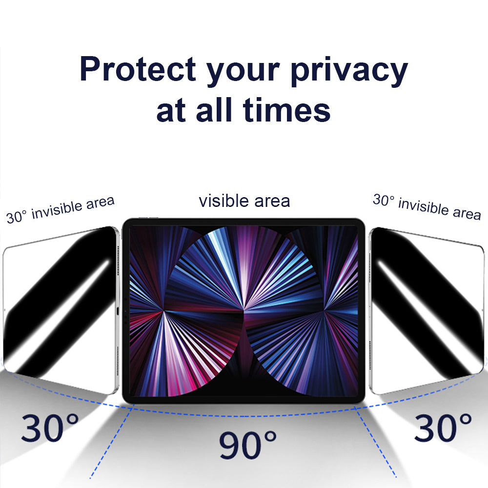Privacy-skjermbeskyttelse Lito Classic for Apple iPad Air 13 (2026) / Air 13 (2024), Herdet glass, Full lim, 2.5D