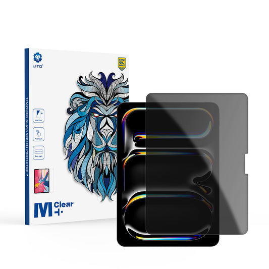 Privacy-skjermbeskyttelse Lito Classic for Apple iPad Pro 11 (2024), Herdet glass, Full lim, 2.5D