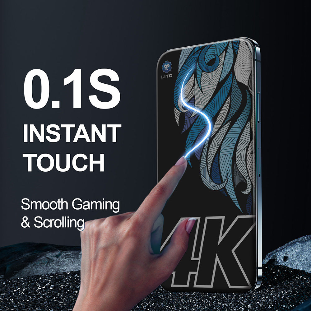 Beskyttelsesfolie Privacy Skjerm Lito D+ Max 4K for Apple iPhone 17 / 16 Pro, Herdet Glass, Full Lim