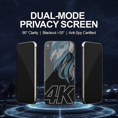 Beskyttelsesfolie Privacy Skjerm Lito D+ Max 4K for Apple iPhone 17 Air, Herdet Glass, Full Lim