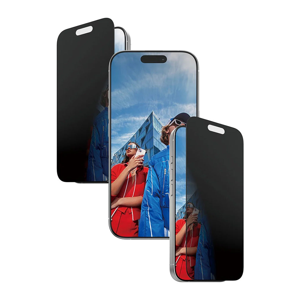 Skjermbeskytter Privacy PanzerGlass Ultra-Wide Fit 2-Way EasyAligner for Apple iPhone 17 / 16 Pro, Herdet glass, Full lim