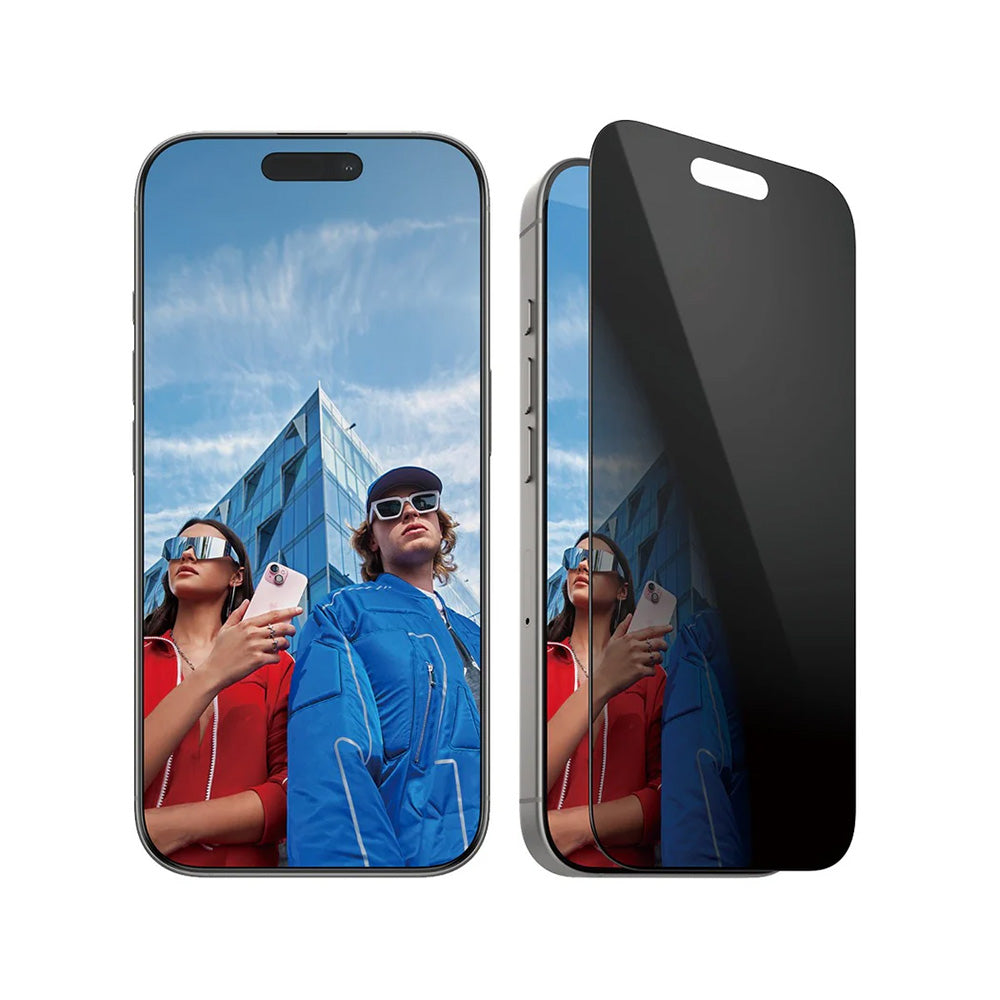Beskyttelsesfolie Skjerm Privacy PanzerGlass Ultra-Wide Fit EasyAligner for Apple iPhone 16 Pro, Herdet Glass, Full Lim