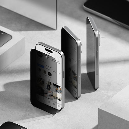 Privacy-skjermbeskyttelse Ringke Easy Slide for Apple iPhone 18 Pro Max, Herdet glass, Full lim, Sett med 2 stk
