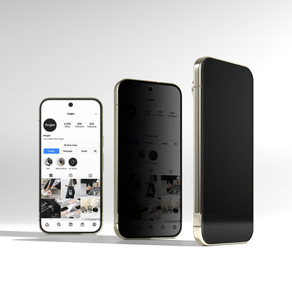 Privacy-skjermbeskyttelse Ringke Easy Slide for Google Pixel 11 Pro / 10 Pro / 9 Pro, Herdet glass, Full lim, Sett med 2 stk