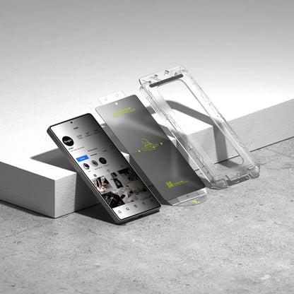 Privacy-skjermbeskyttelse Ringke Easy Slide for Samsung Galaxy S25+ S936, Herdet glass, Full lim, Sett med 2 stk
