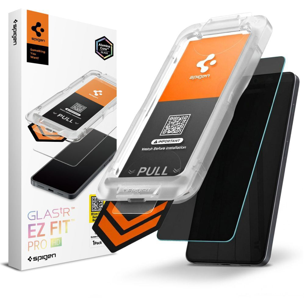 Beskyttelsesfolie Skjerm Privacy Spigen GlastR EZ FIT Pro HD for Samsung Galaxy S26 Plus S947, Herdet Glass, Full Lim AGL11087