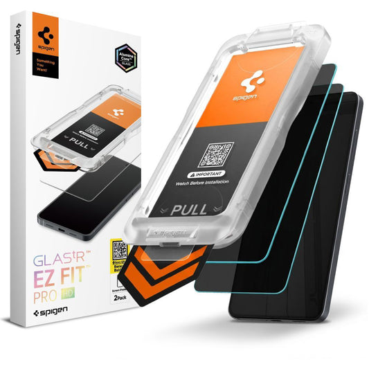 Beskyttelsesfolie Ecran Privacy Spigen GlastR EZ FIT Pro HD for Samsung Galaxy S26 S942, Herdet Glass, Full Lim, Sett med 2 stykker AGL11096