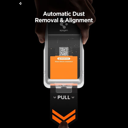 Beskyttelsesfolie Ecran Privacy Spigen GlastR EZ FIT Pro HD for Samsung Galaxy S26 S942, Herdet Glass, Full Lim, Sett med 2 stykker AGL11096