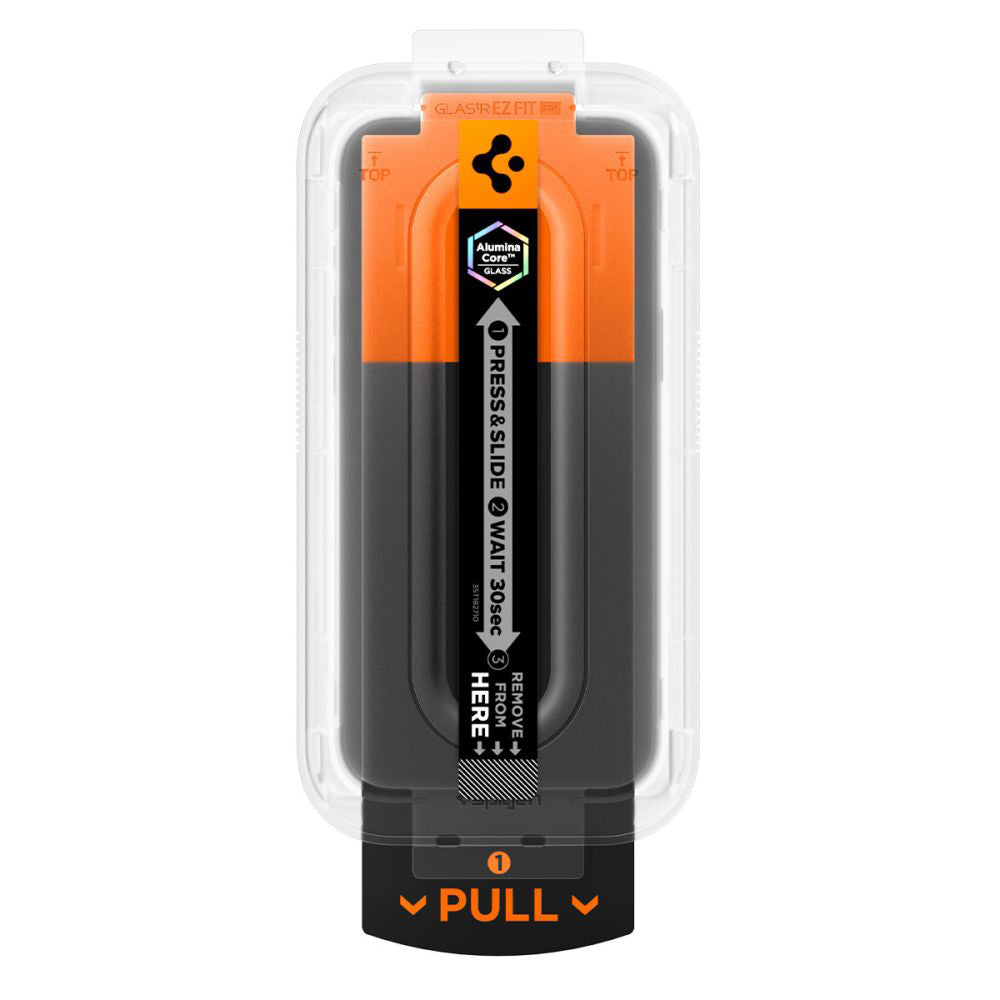 Skjermbeskytter Privacy Spigen GlastR EZ FIT Pro for Apple iPhone 17 Pro / 17 / 16 Pro, Herdet Glass, Full Lim