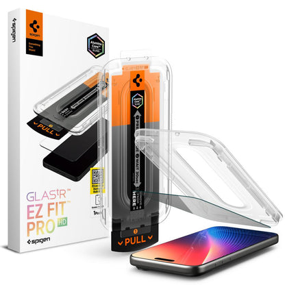 Beskyttelsesfolie Ecran Privacy Spigen GlastR EZ FIT Pro for Apple iPhone 17 Pro Max / 16 Pro Max, Herdet Glass, Full Lim
