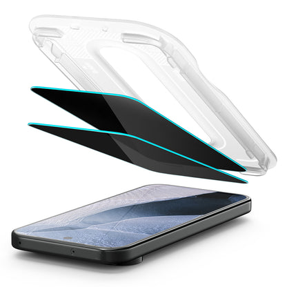 Skjermbeskyttelse Privacy Spigen GlastR EZ FIT Pro for Google Pixel 11 Pro / 10 Pro, Herdet glass, Full lim, Sett med 2 stk AGL11481