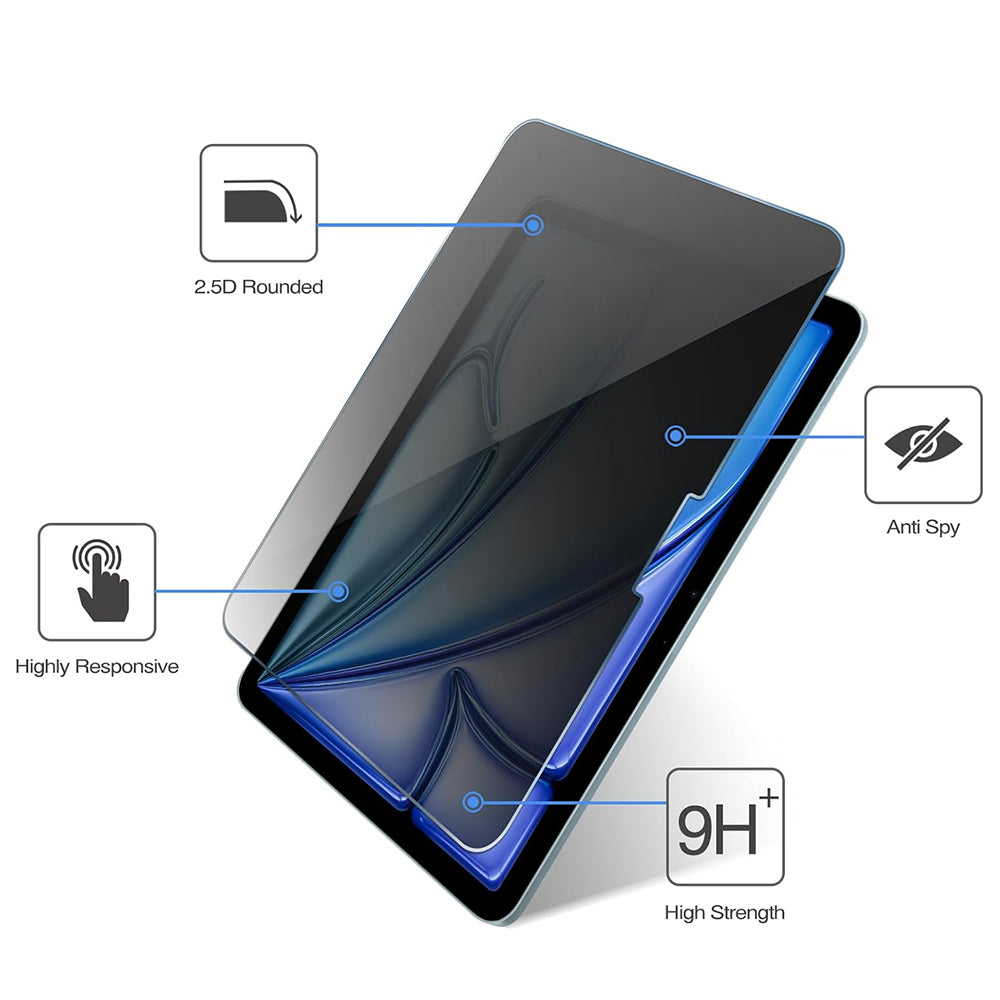 Privacy Techsuit ArmorGlass CrystalHD skjermbeskyttelse for Apple iPad Pro 11 (2024), Herdet glass, Full lim, Sett med 2 stk