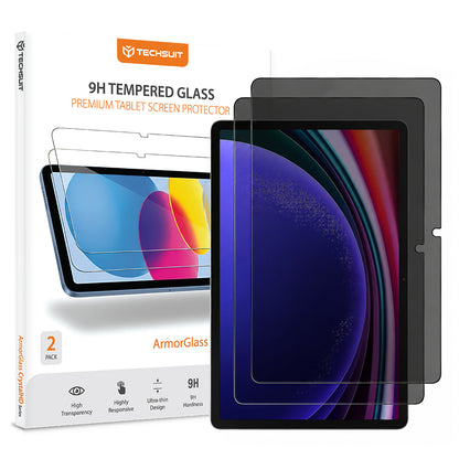 Privacy-skjermbeskyttelse Techsuit ArmorGlass CrystalHD for Samsung Galaxy Tab S10 Lite, Herdet glass, Full lim, Sett med 2 stk