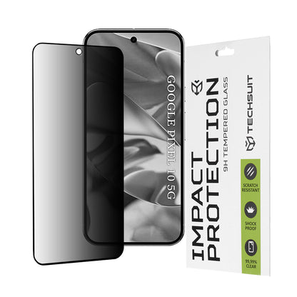 Privacy Techsuit skjermbeskyttelse for Google Pixel 10, Herdet glass, Full lim, 111D