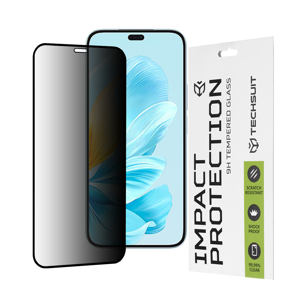 Privacy Techsuit skjermbeskyttelsesfilm for Honor 200 Lite, Herdet glass, Full lim, 111D