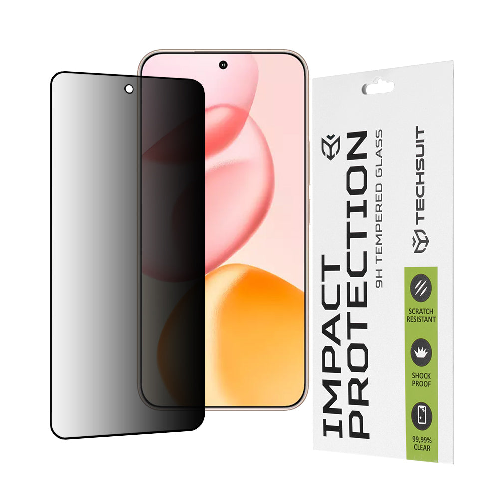 Privacy Techsuit skjermbeskyttelsesfilm for Honor 400, Herdet glass, Full lim, 111D