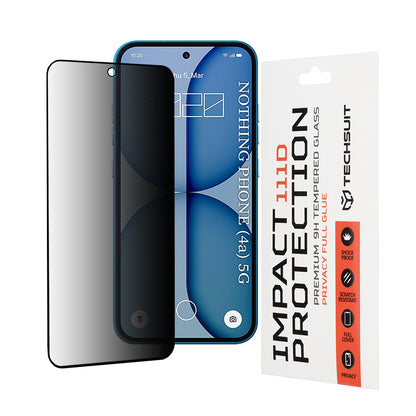 Beskyttelsesfolie for skjerm Privacy Techsuit for Nothing Phone (4a), Herdet glass, Full lim, 111D