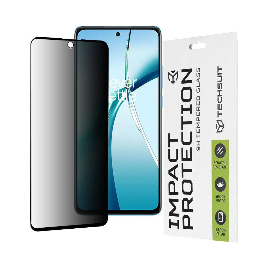 Privacy Techsuit skjermbeskyttelsesfilm for OnePlus Nord CE4 Lite, Herdet glass, Full lim, 111D