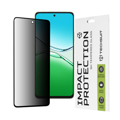 Privacy Techsuit skjermbeskyttelsesfilm for Oppo A5 Pro 4G / A5 Pro, Herdet glass, Full lim, 111D