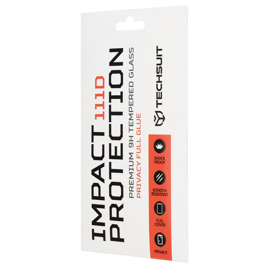 Skjermbeskyttelsesfolie Privacy Techsuit for Oppo A6 Pro 5G / A6 Pro 4G, Herdet glass, Full lim, 111D