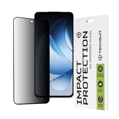 Privacy Techsuit skjermbeskyttelsesfilm for Oppo Reno13, Herdet glass, Full lim, 111D