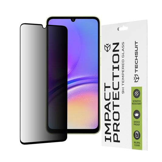 Privacy Techsuit skjermbeskyttelsesfilm for Samsung Galaxy A05s A057 / A05 A055, Herdet glass, Full lim, 111D