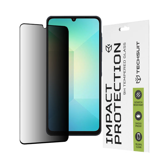 Privacy Techsuit skjermbeskyttelsesfilm for Samsung Galaxy A06 A065, Herdet glass, Full lim, 111D