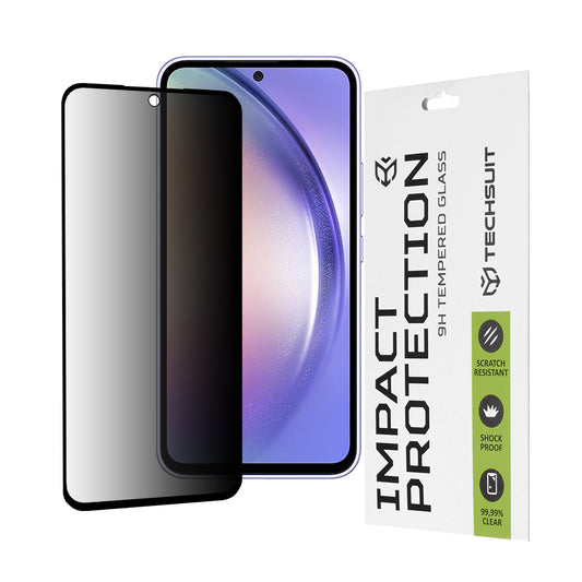 Privacy Techsuit skjermbeskyttelsesfilm for Samsung Galaxy A54 A546, Herdet glass, Full lim, 111D