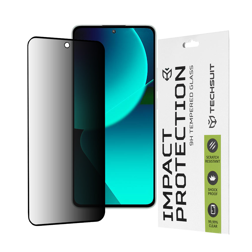 Privacy Techsuit skjermbeskyttelsesfilm for Xiaomi 13T Pro / 13T, Herdet glass, Full lim, 111D