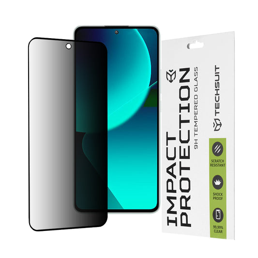 Privacy Techsuit skjermbeskyttelsesfilm for Xiaomi 13T Pro / 13T, Herdet glass, Full lim, 111D