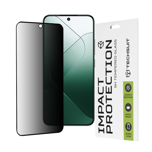 Privacy Techsuit skjermbeskyttelsesfilm for Xiaomi 14, Herdet glass, Full lim, 111D