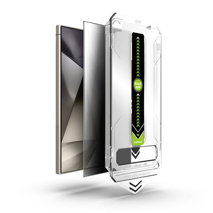 Personvernsbeskyttende skjermbeskytter Techsuit TitanGlass CrystalHD for Samsung Galaxy S24 Ultra S928, Herdet glass, Full lim