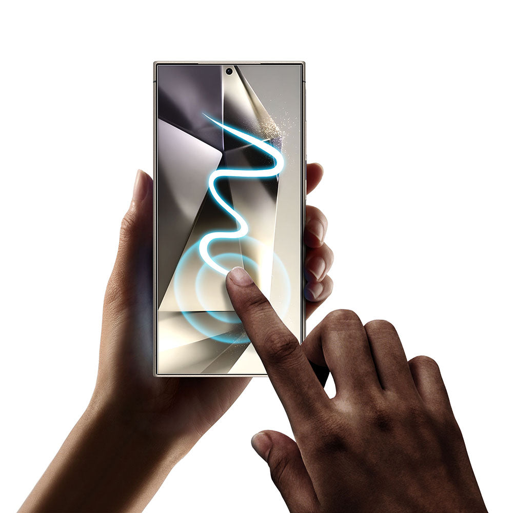 Personvernsbeskyttende skjermbeskytter Techsuit TitanGlass CrystalHD for Samsung Galaxy S24 Ultra S928, Herdet glass, Full lim