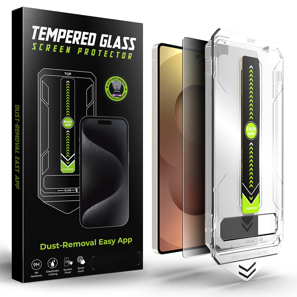 Privacy Techsuit TitanGlass CrystalHD skjermbeskyttelsesfilm for Samsung Galaxy S25 Ultra S938, herdet glass, full lim
