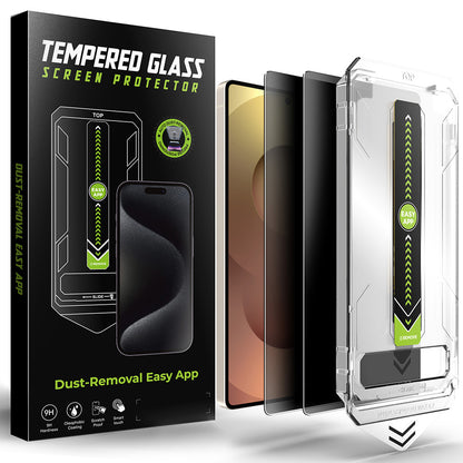 Privacy Techsuit TitanGlass CrystalHD skjermbeskyttelse for Samsung Galaxy S25 Ultra S938, Herdet glass, Full lim, Sett med 2 stk
