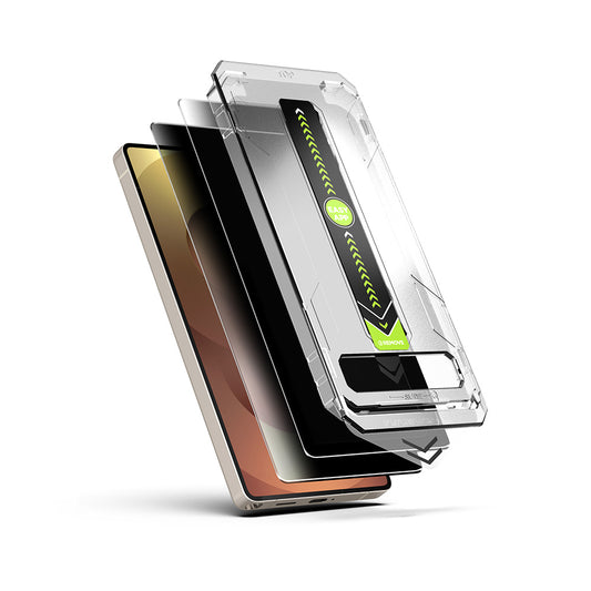 Skjermbeskyttelsesfolie Privacy Techsuit TitanGlass CrystalHD for Samsung Galaxy S26 Plus, Herdet Glass, Full Lim, Sett med 2 stykker