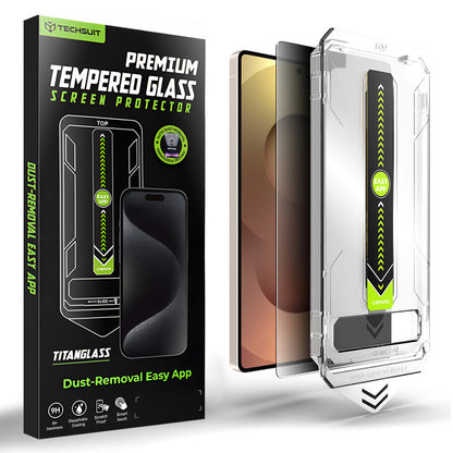 Beskyttelsesfolie for skjerm Privacy Techsuit TitanGlass CrystalHD for Samsung Galaxy S26 Ultra S948, Herdet glass, Full lim
