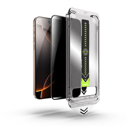 Skjermbeskytter Privacy Techsuit TitanGlass for Apple iPhone 17 / 16 Pro, Herdet Glass, Full Lim