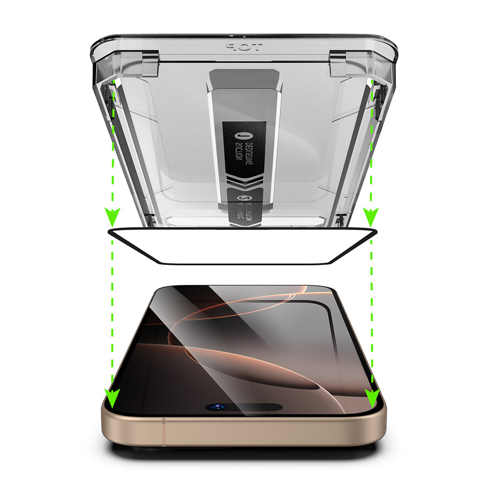 Skjermbeskyttelsesfolie Privacy Techsuit TitanGlass for Apple iPhone 17 Air, Herdet Glass, Full Lim, Sett med 2 stykker