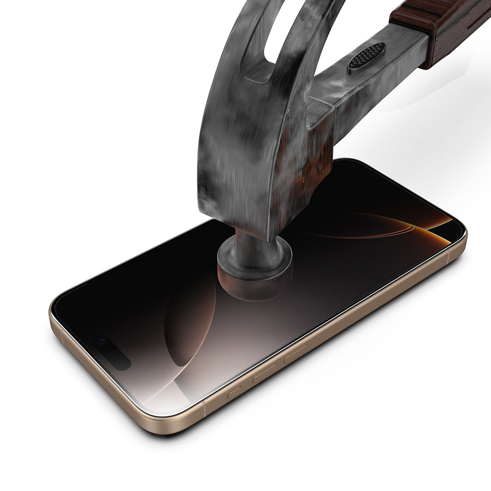 Skjermbeskytter Privacy Techsuit TitanGlass for Apple iPhone 17 Pro Max, Herdet Glass, Full Lim, Sett med 2 stykker