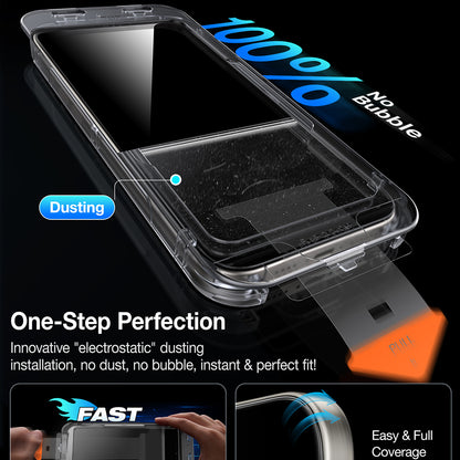 Personvernsbeskyttelsesfilm for skjerm Torras GlassGo Install Master for Apple iPhone 16 Pro Max, Herdet glass, Full lim